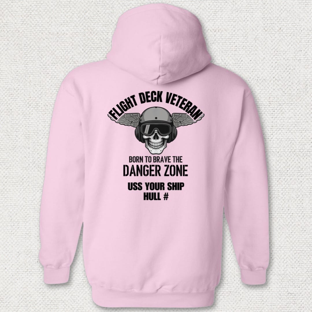 NavyHumor Hoodie Pink / S Flight Deck Veteran - Add Your Command Hoodie