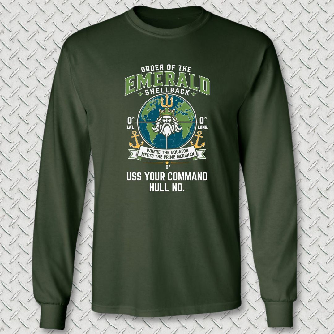 Emerald Shellback - Add Your Command Long Sleeve Tee