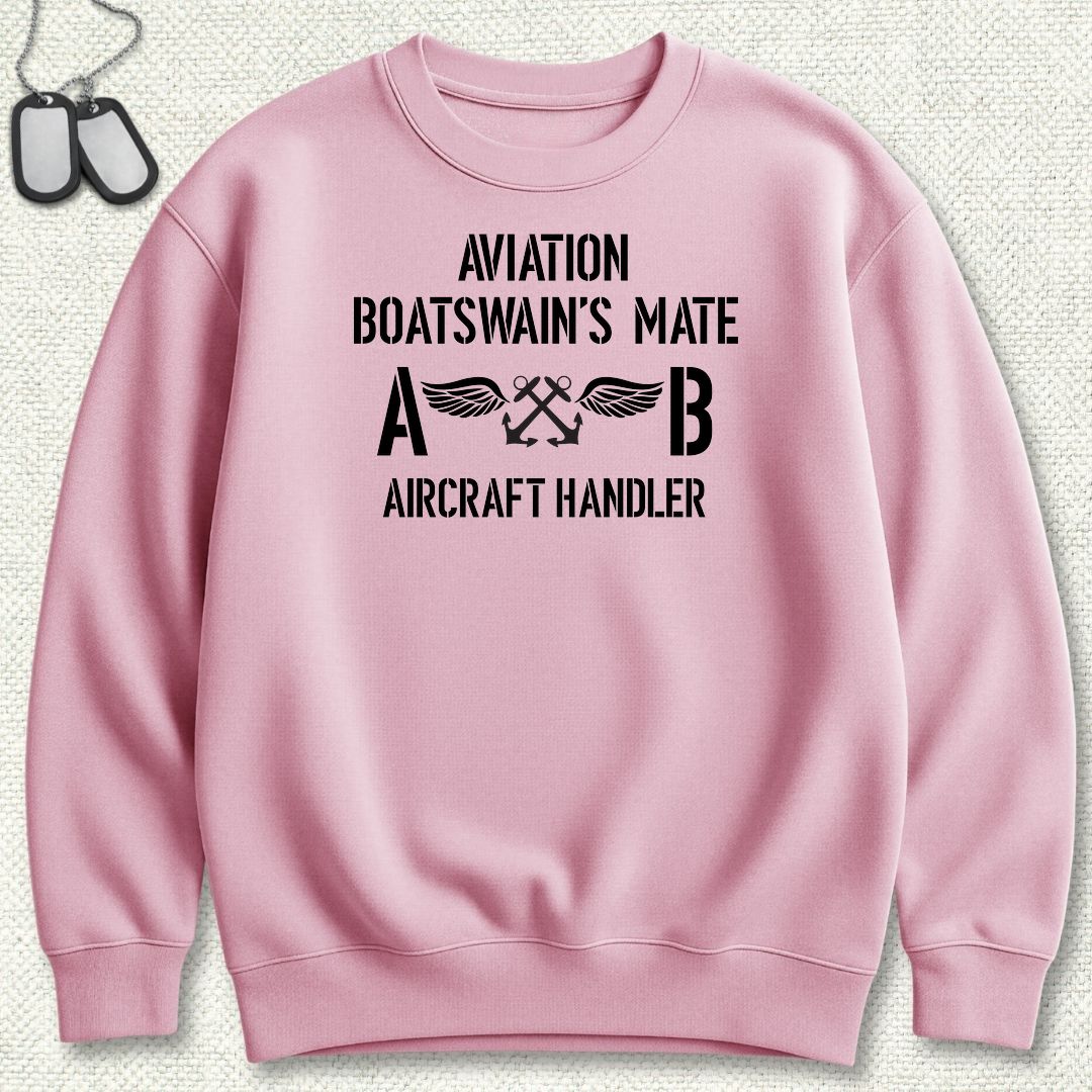 ABH - Aircraft Handler - Aviation Boatswain's Mate Sweatshirt - Pink