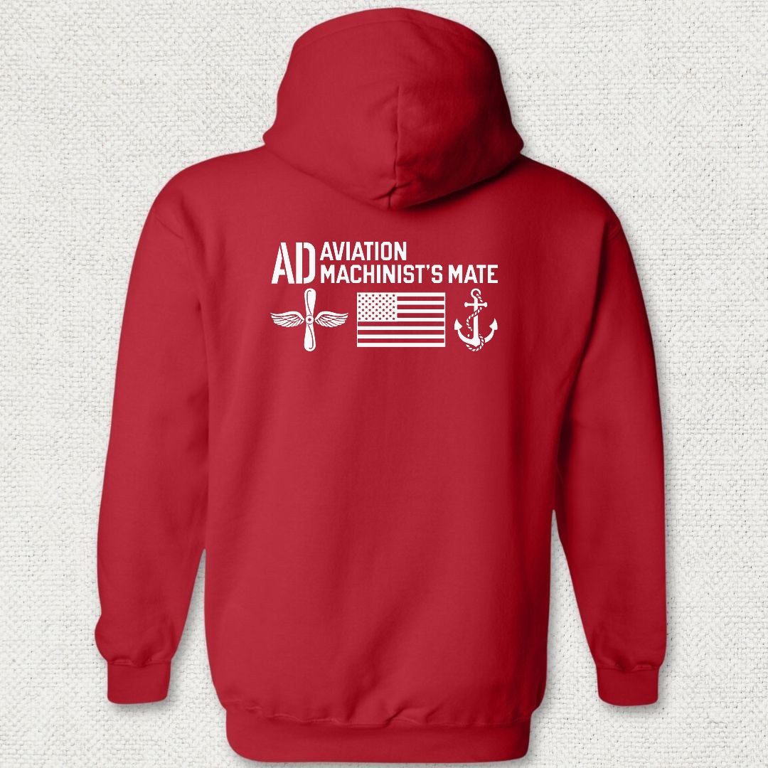 AD - Flag & Anchor Hoodie - Red