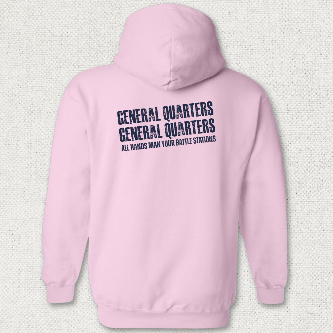 All Hands Man Your Battle Stations Hoodie - Pink