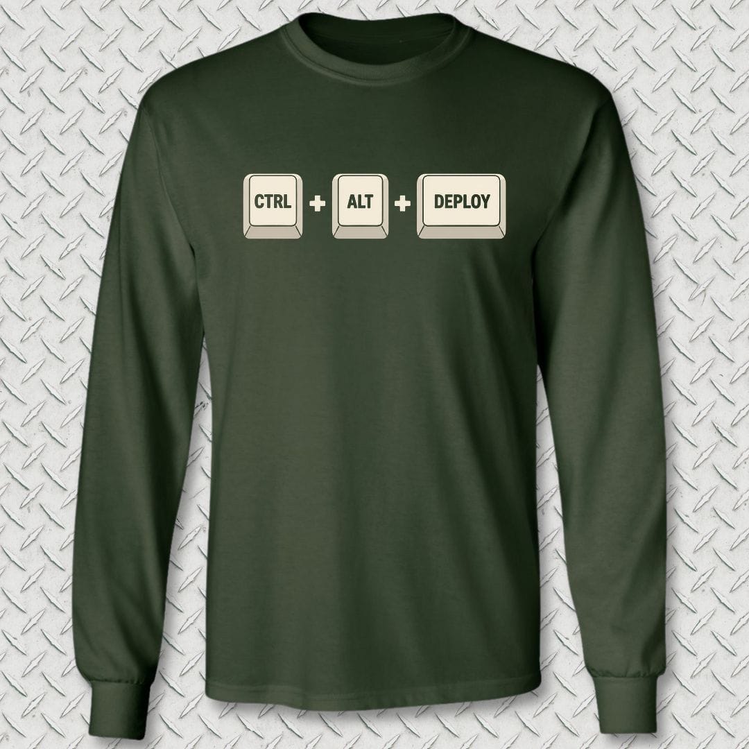 CTRL-ALT-DEPLOY Long Sleeve Tee - Forest Green
