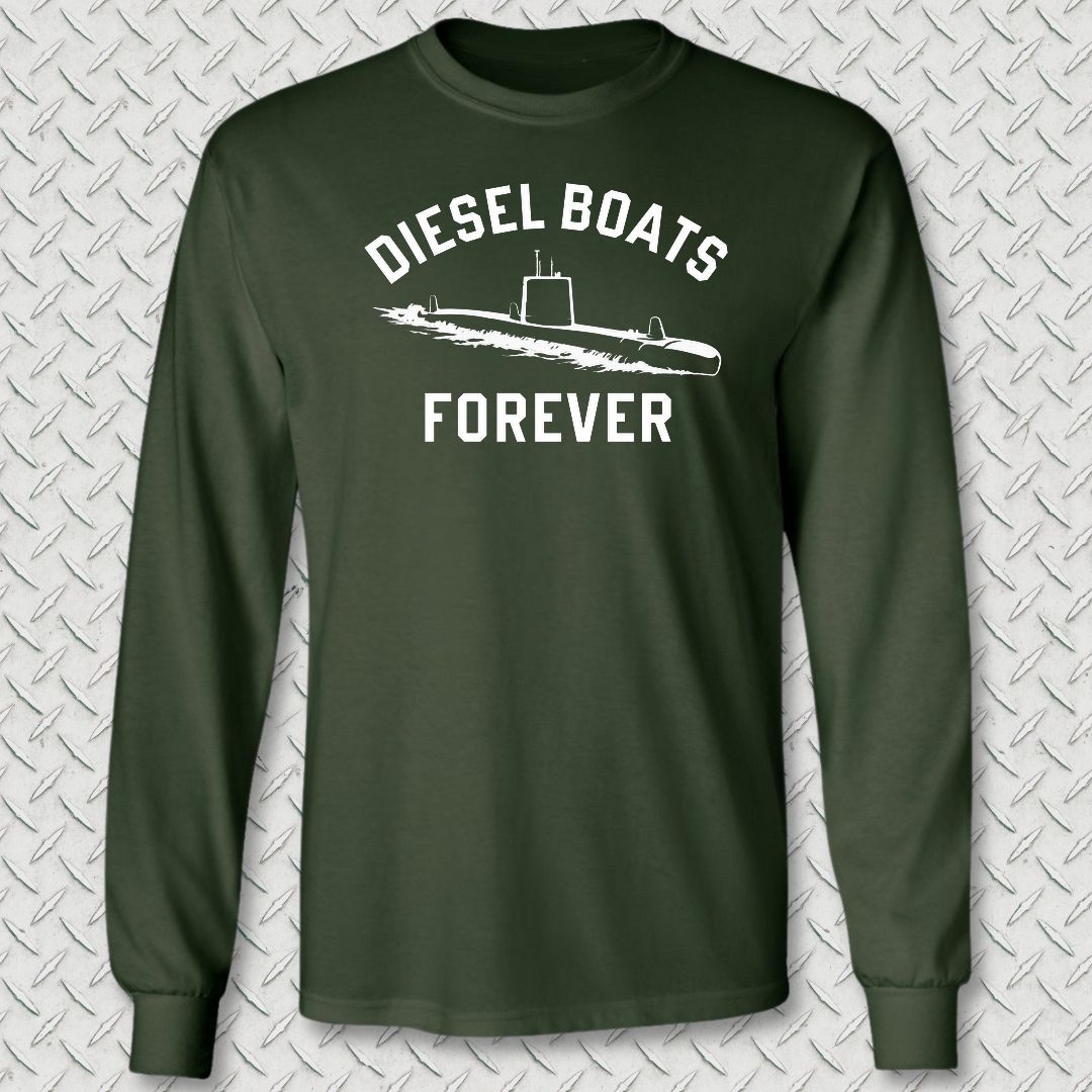 Diesel Boats FOREVER Long Sleeve Tee - Forest Green