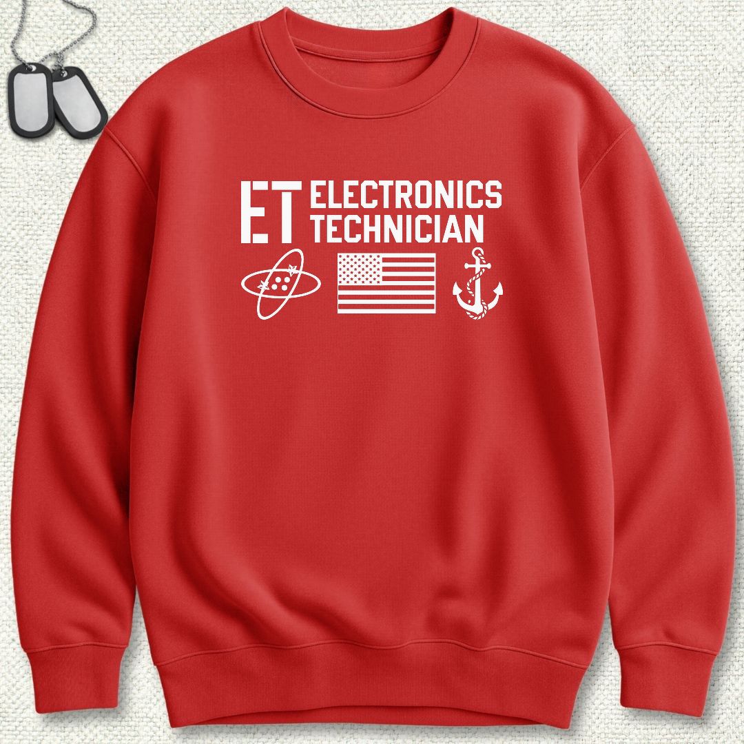 ET - Flag & Anchor Sweatshirt - Red