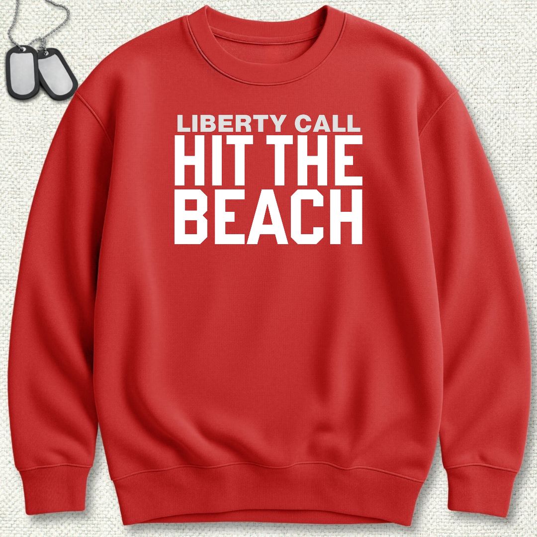 Liberty Call - Hit The Beach Sweatshirt - Red