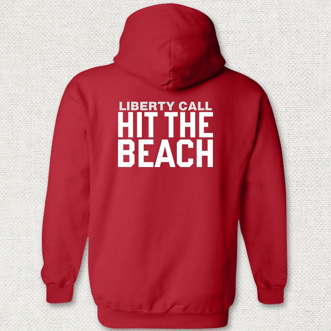 Liberty Call - Hit The Beach Hoodie - Red
