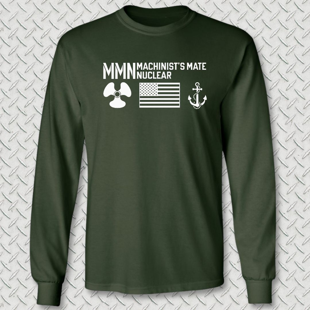MMN - Flag & Anchor Long Sleeve Tee - Forest Green