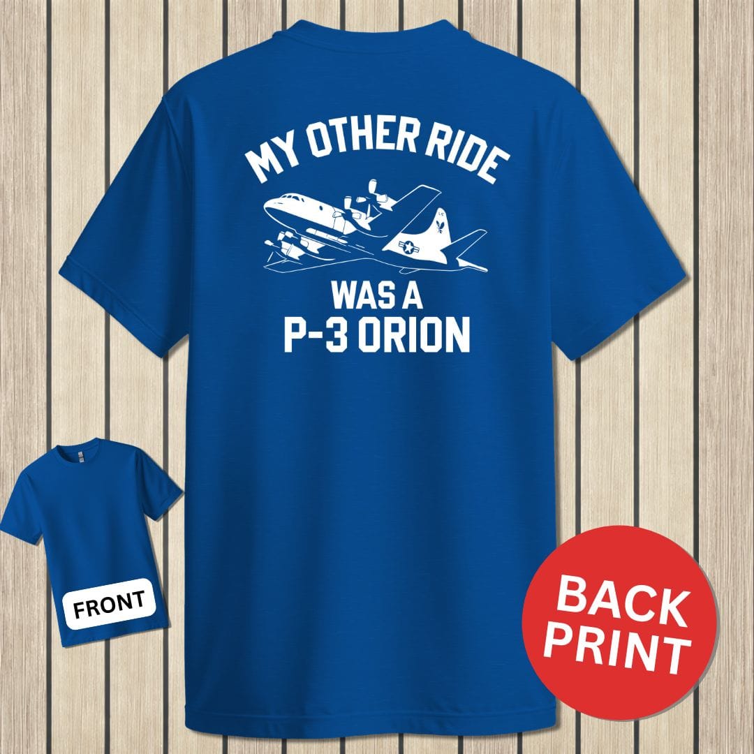 NavyHumor Classic Cotton T-shirt Blue / S My Other Ride - P-3 Orion