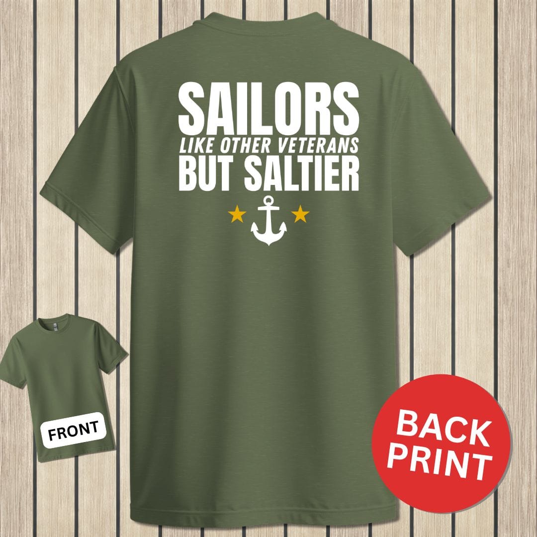 NavyHumor Classic Cotton T-shirt Military Green / S Sailors Are Saltier
