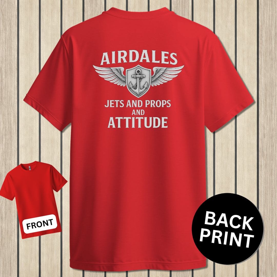 NavyHumor Classic Cotton T-shirt Red / S Airdales Attitude