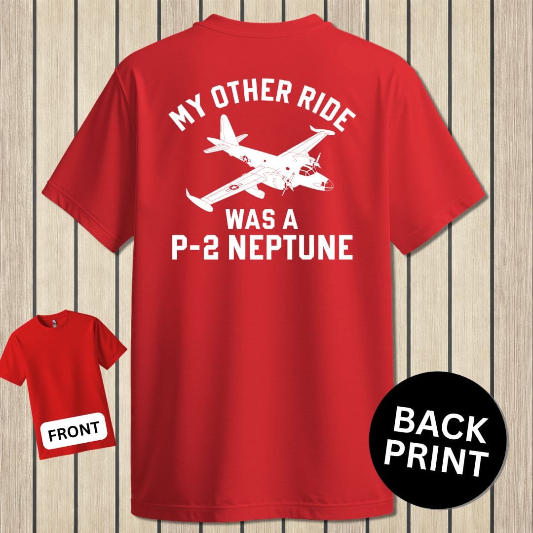 NavyHumor Classic Cotton T-shirt Red / S My Other Ride - P-2 Neptune