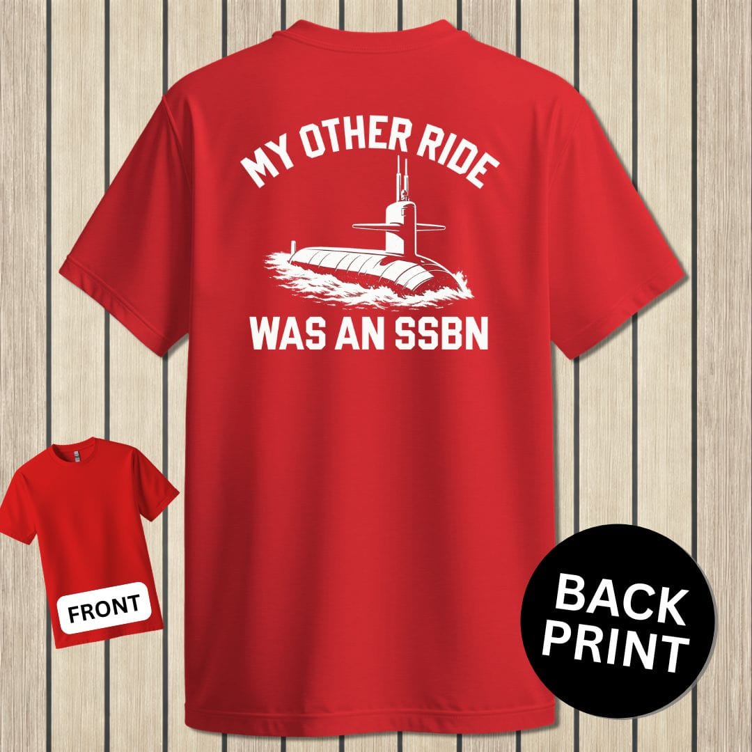 NavyHumor Classic Cotton T-shirt Red / S My Other Ride - SSBN