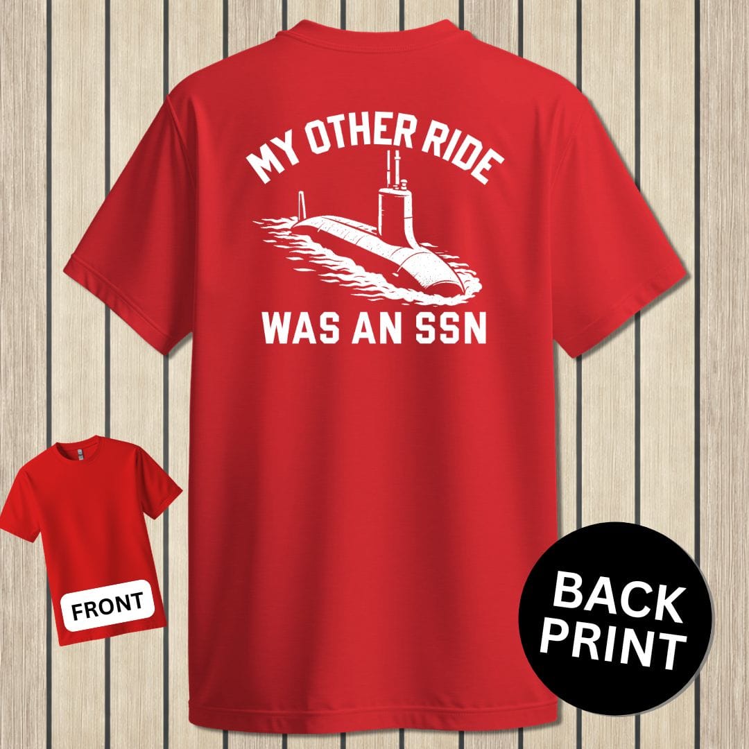 NavyHumor Classic Cotton T-shirt Red / S My Other Ride Was An SSN