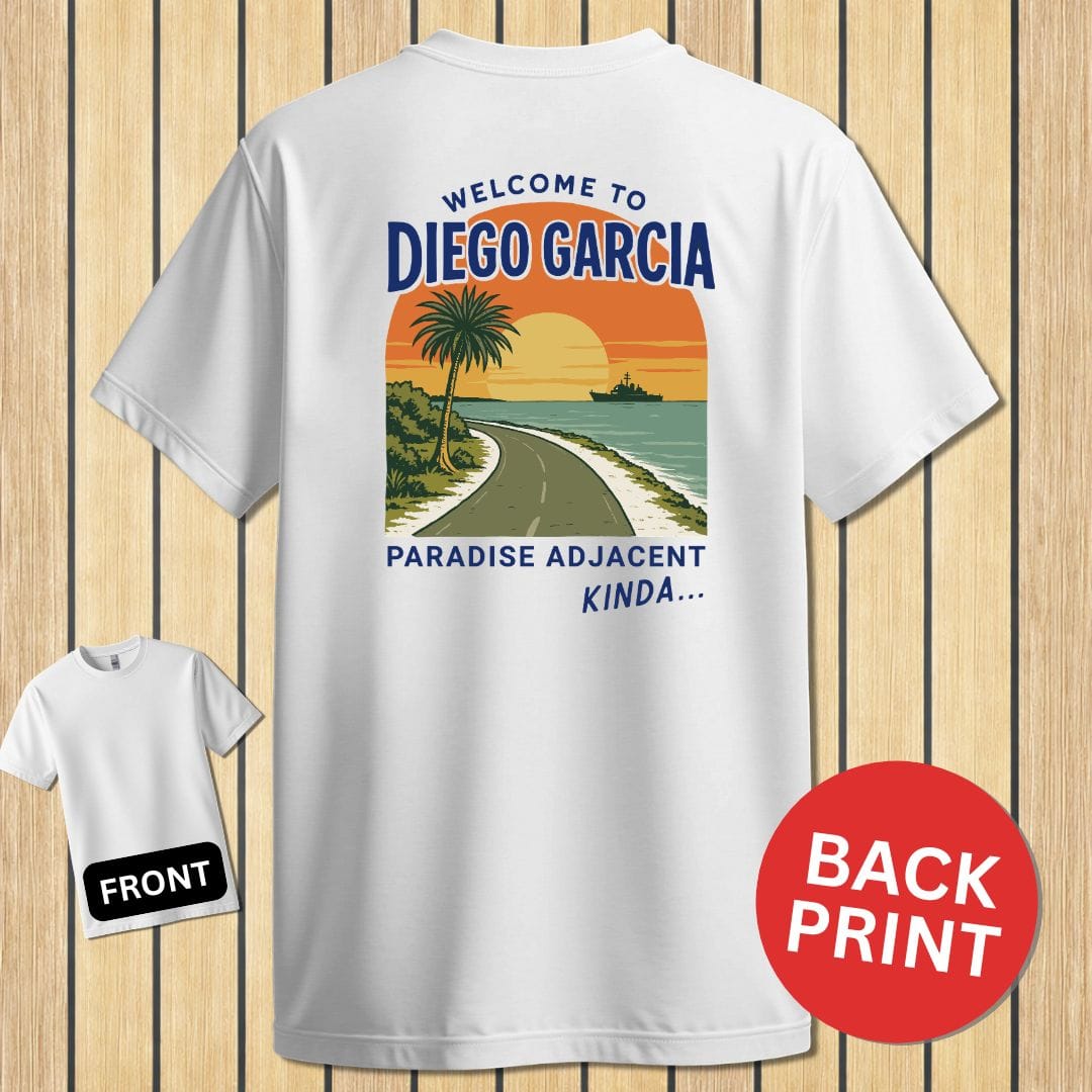 NavyHumor Classic Cotton T-shirt White / S Welcome To Diego Garcia