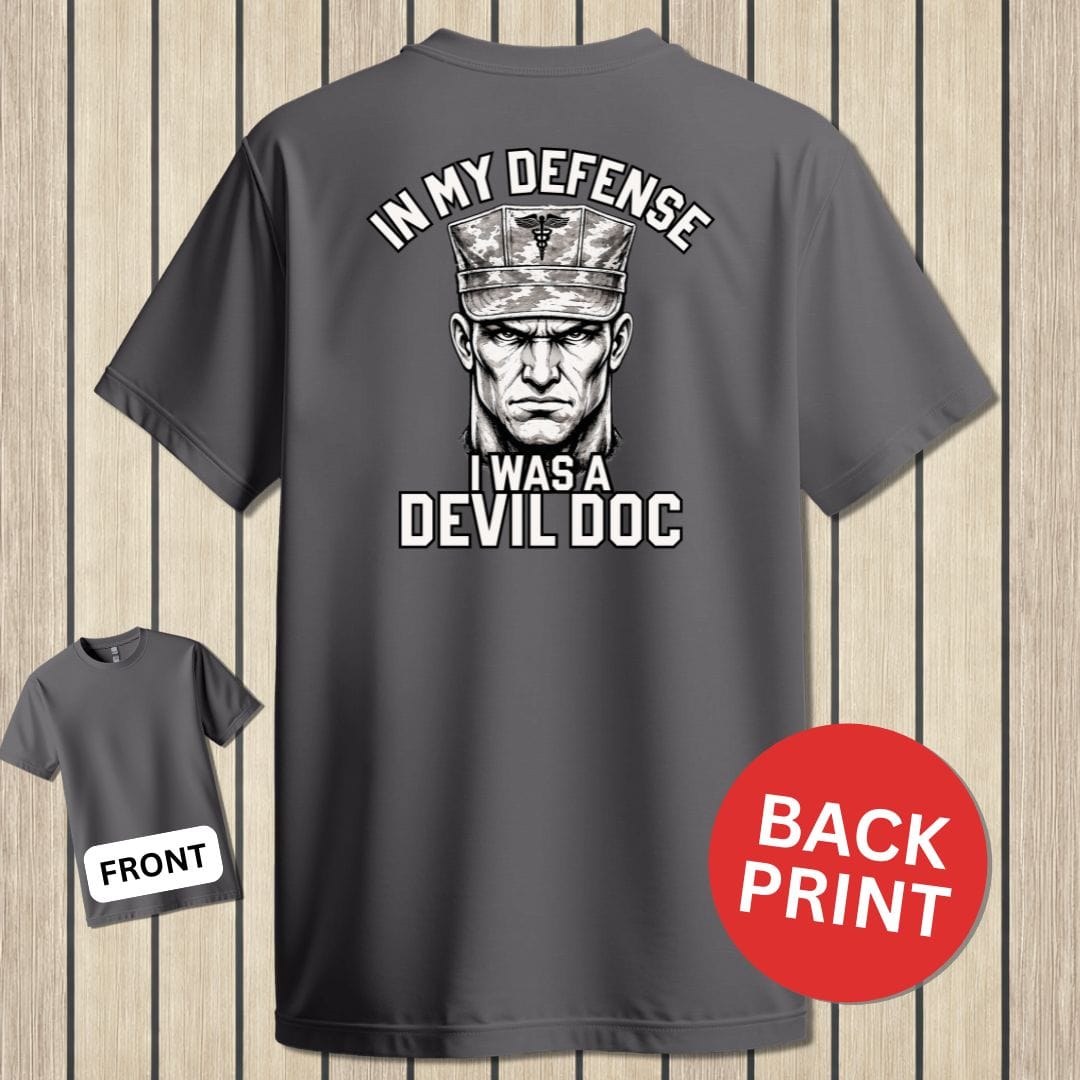 NavyHumor Classic Tee Charcoal / S I Was A Devil Doc