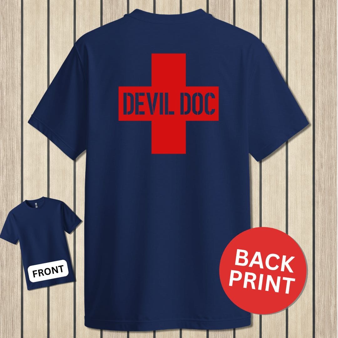 NavyHumor Classic Tee Navy / S Devil Doc Cross