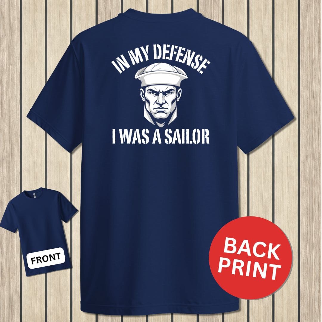 NavyHumor Classic Tee Navy / S In My Defense - Male