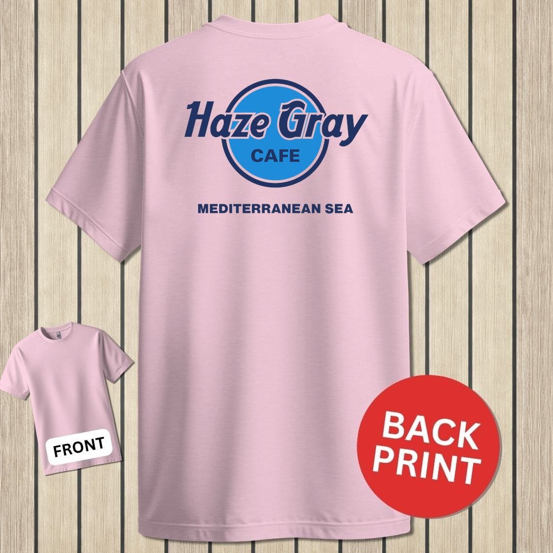 NavyHumor Classic Tee Pink / S Haze Gray Cafe - Mediterranean Sea