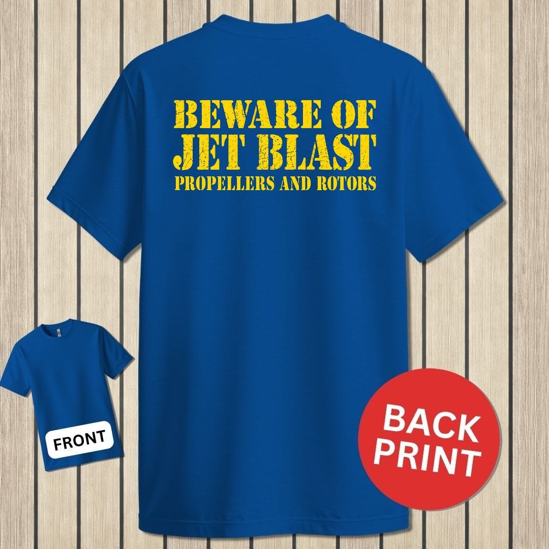 NavyHumor Classic Tee Royal Blue / S Beware of Jet Blast