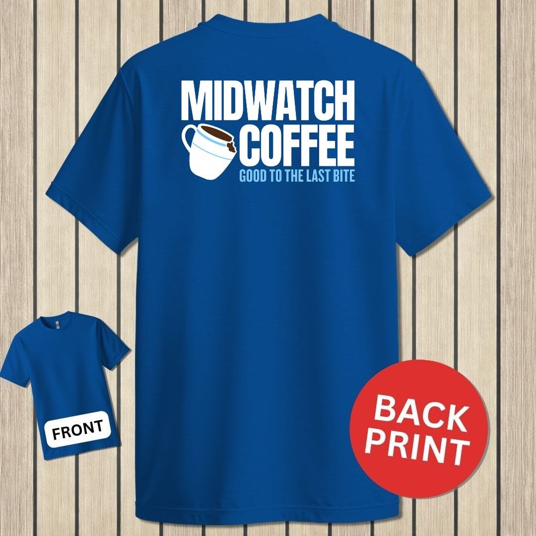 NavyHumor Classic Tee Royal Blue / S Midwatch Coffee - Good to the Last Bite