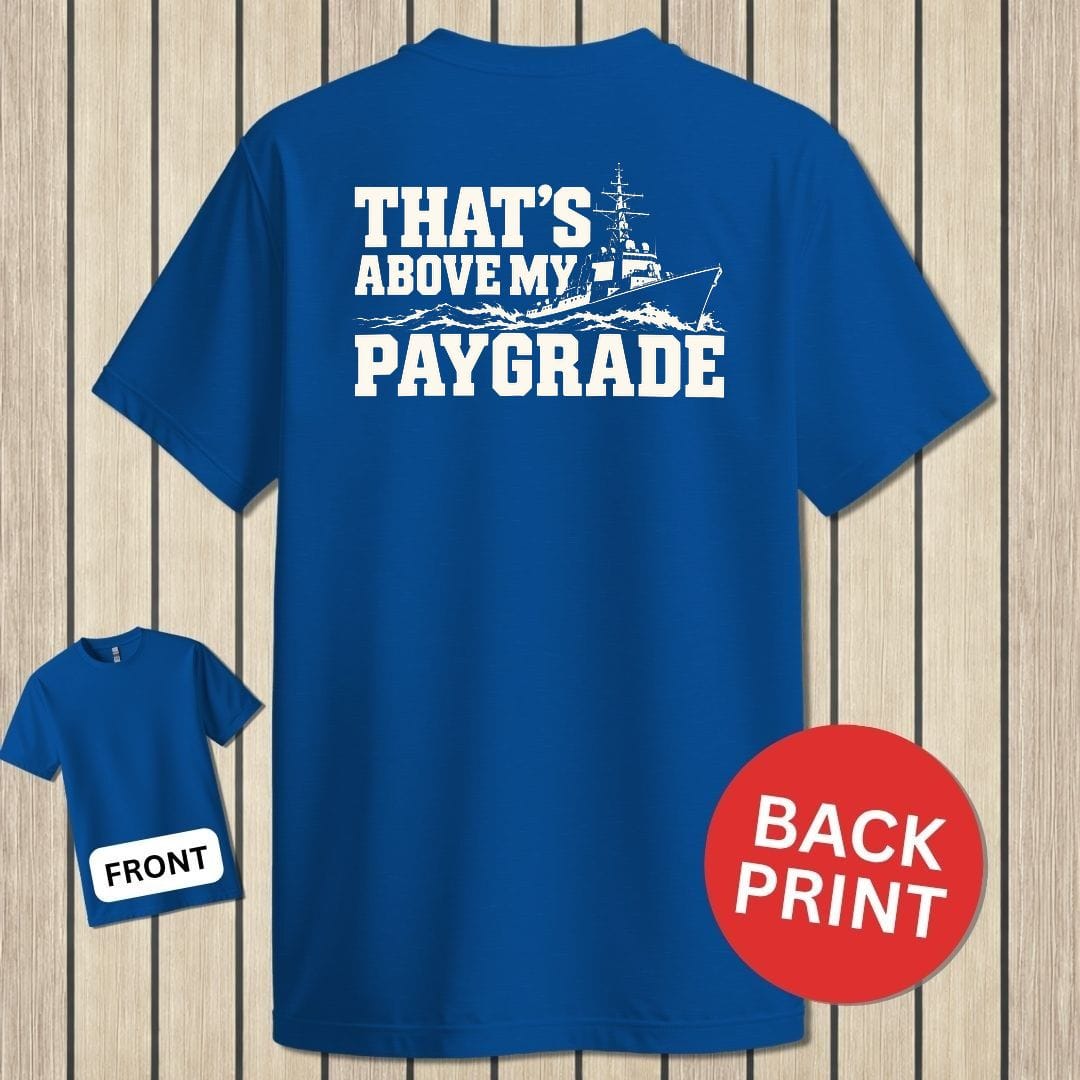 NavyHumor Classic Tee Royal Blue / S That's Above My Paygrade