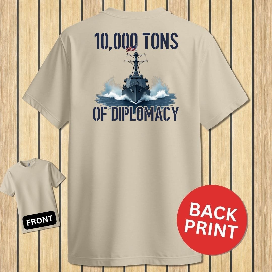 NavyHumor Classic Tee Sand / S Destroyer Diplomacy