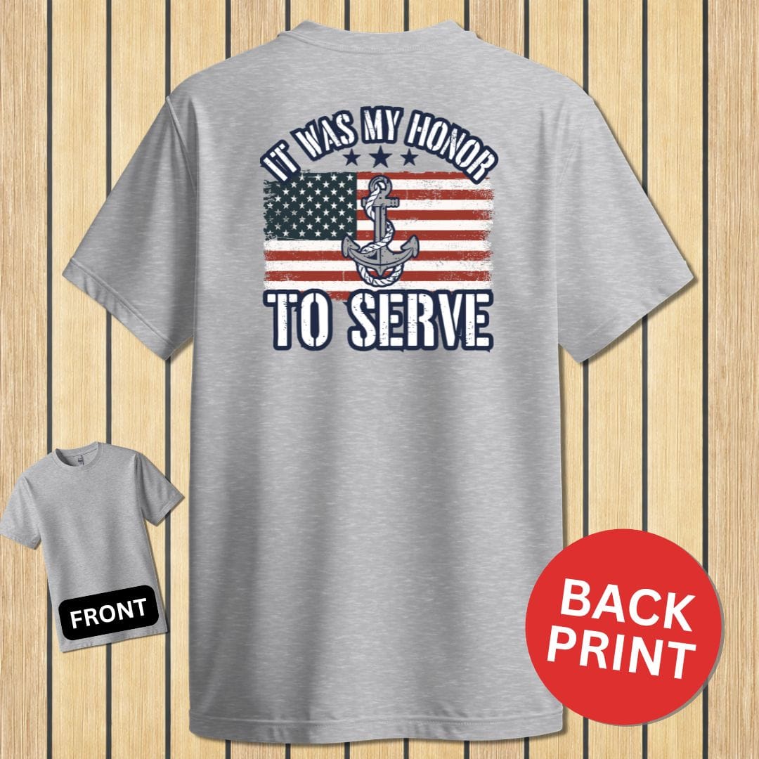 NavyHumor Classic Tee Sport Grey / S My Honor To Serve