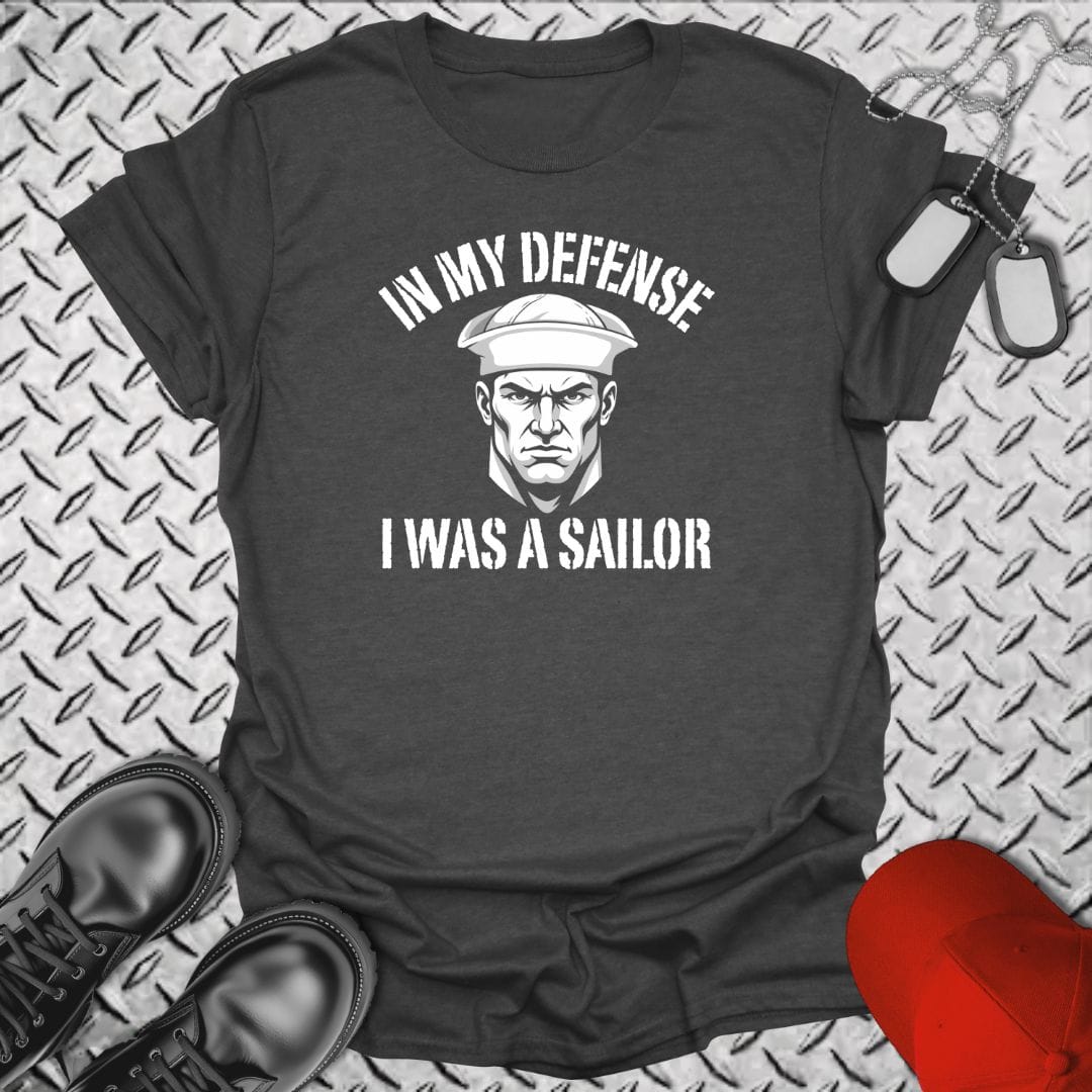 NavyHumor Everyday Tee Dark Heather / S In My Defense - Male