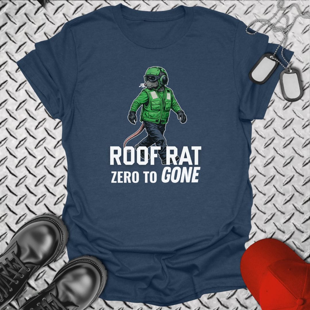 NavyHumor Everyday Tee Heather Navy / S Roof Rat - Green