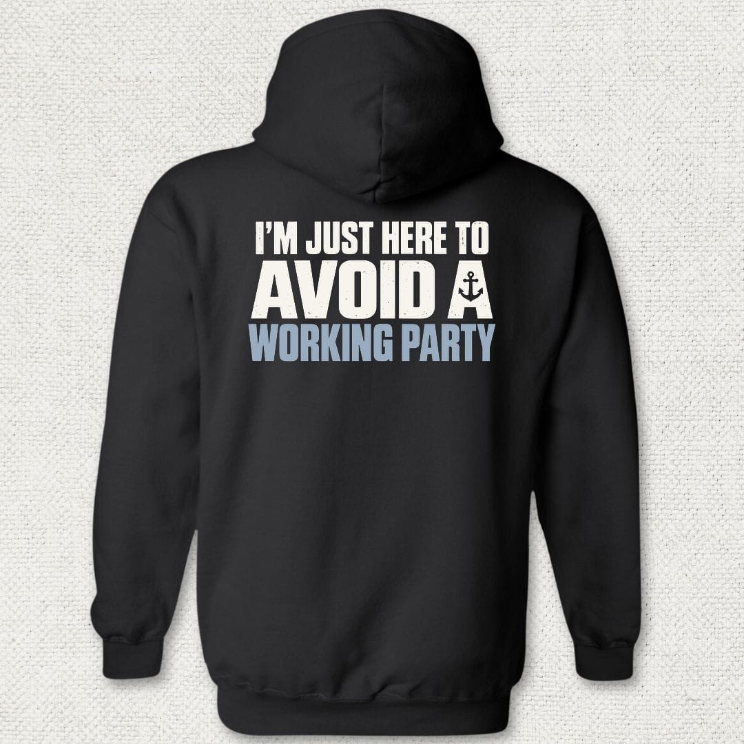 NavyHumor Hoodie Black / S Avoid A Working Party Hoodie