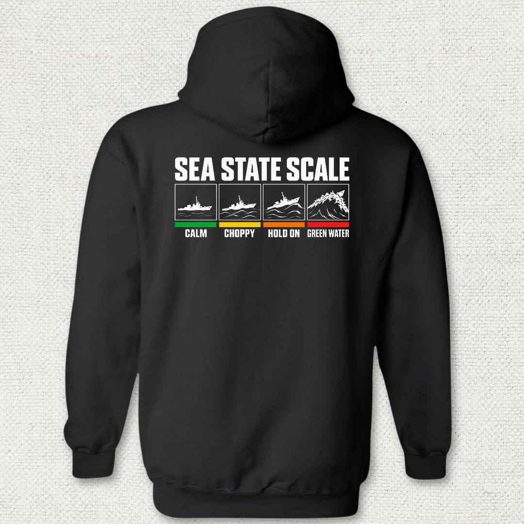 NavyHumor Hoodie Black / S Sea State Scale Hoodie