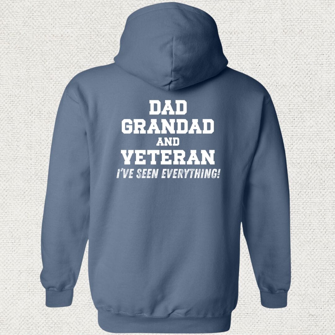 NavyHumor Hoodie Heather Navy / S Dad, Grandad and Veteran Hoodie