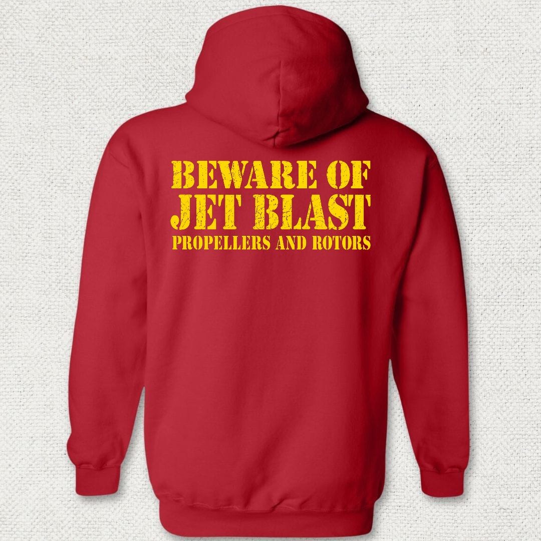 NavyHumor Hoodie Red / S Beware of Jet Blast Hoodie