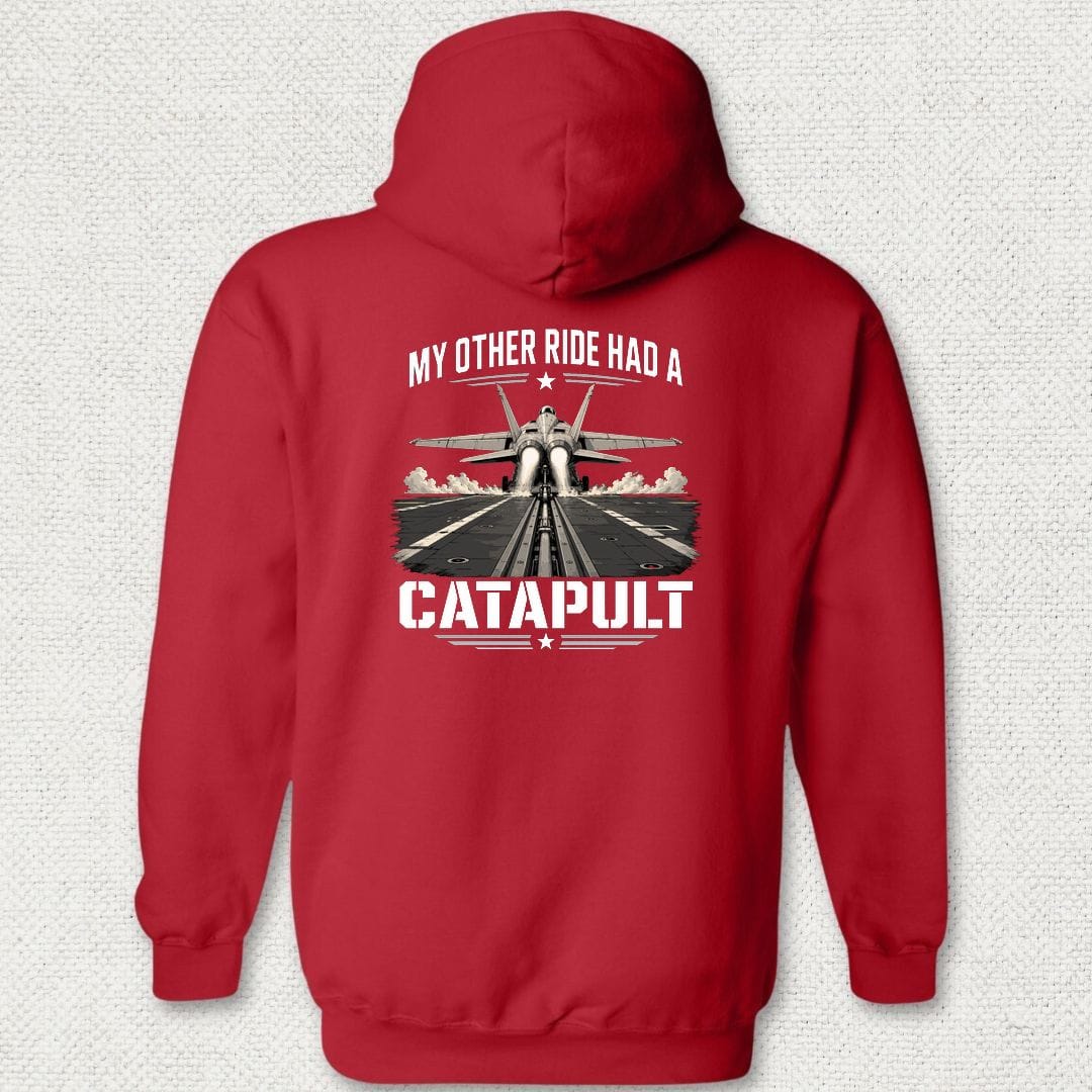 NavyHumor Hoodie Red / S My Other Ride Had A Catapult Hoodie