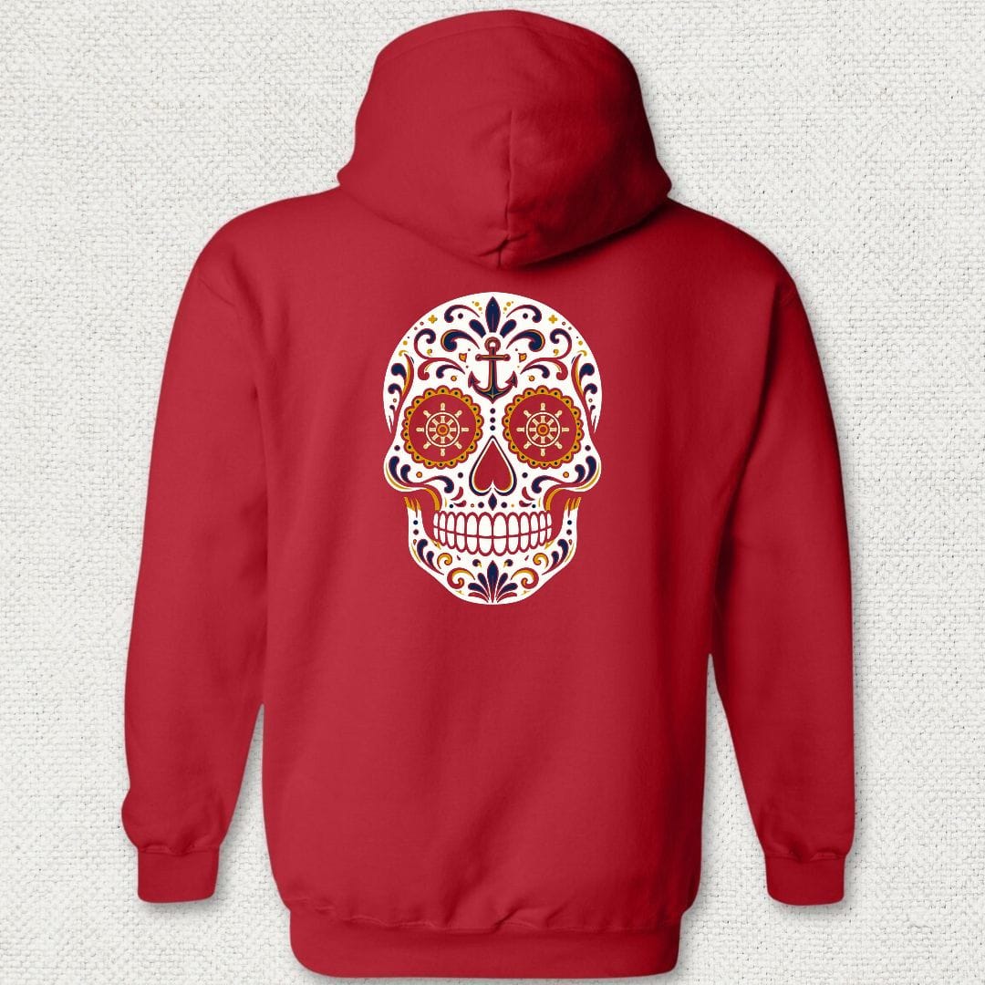NavyHumor Hoodie Red / S Sailor Sugar Skull Hoodie