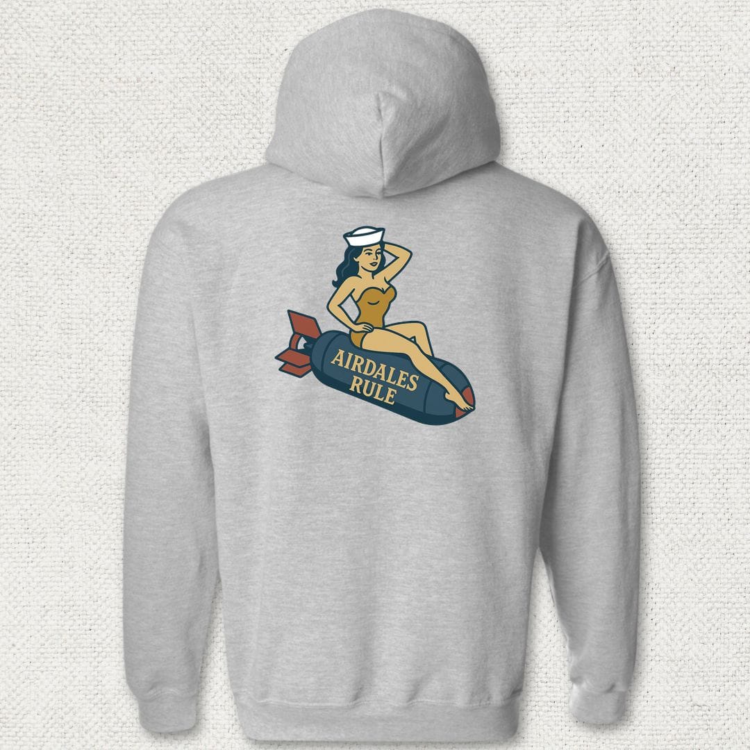 NavyHumor Hoodie Sport Grey / S Airdales Rule Tattoo Hoodie