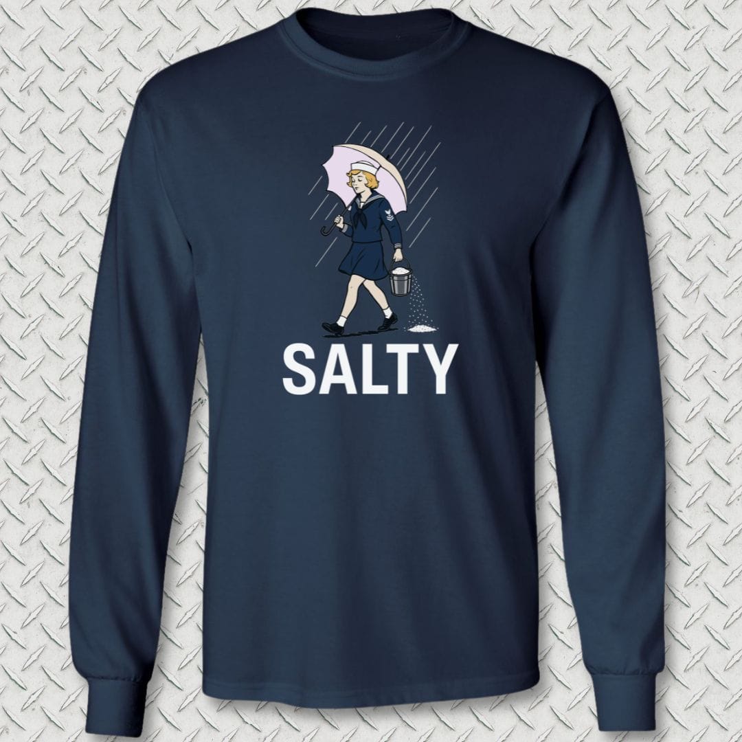 NavyHumor Long-sleeve Navy / S Salty Girl Long Sleeve Tee