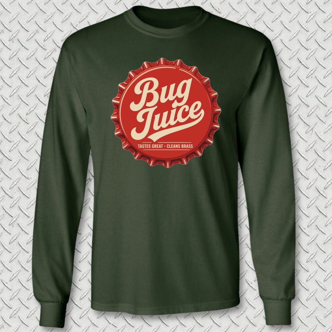 NavyHumor Long-sleeve S / Forest Green Bug Juice Bottle Cap Long Sleeve Tee