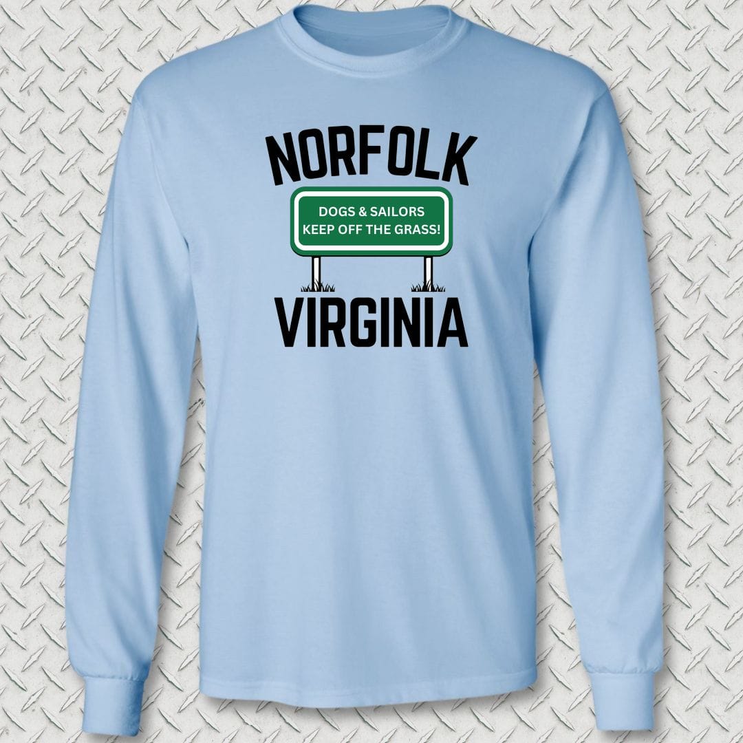 NavyHumor Long-sleeve S / Light Blue Norfolk, Virginia Long Sleeve Tee