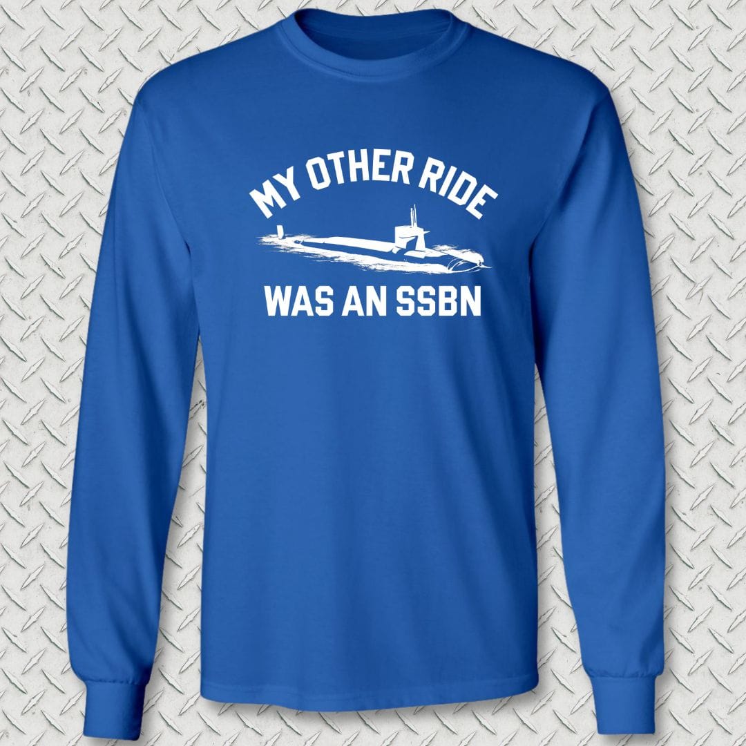 NavyHumor Long-sleeve S / Royal Blue My Other Ride Was An SSBN Long Sleeve Tee