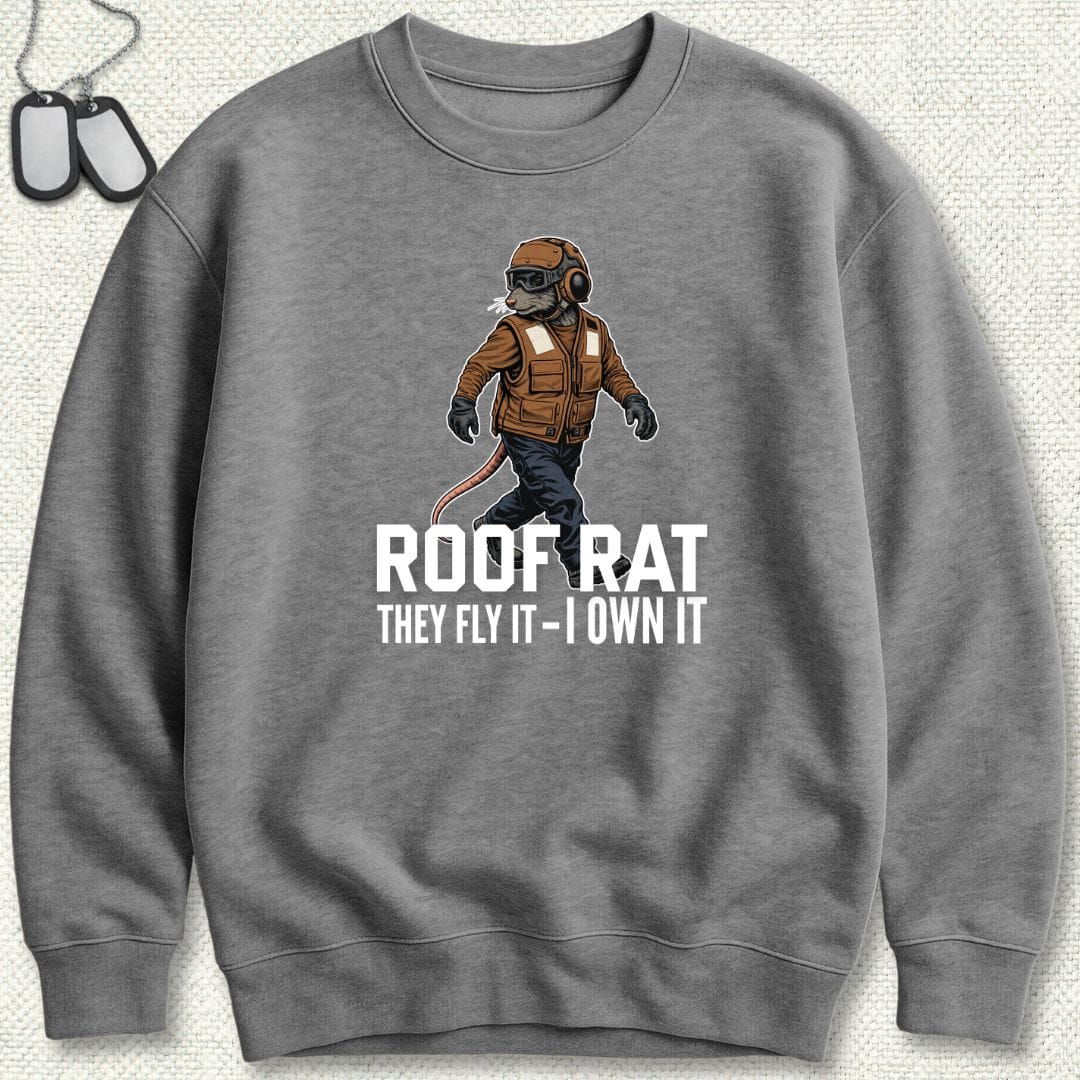 NavyHumor Sweatshirt Graphite Heather / S Brown Roof Rat - Sweatshirt