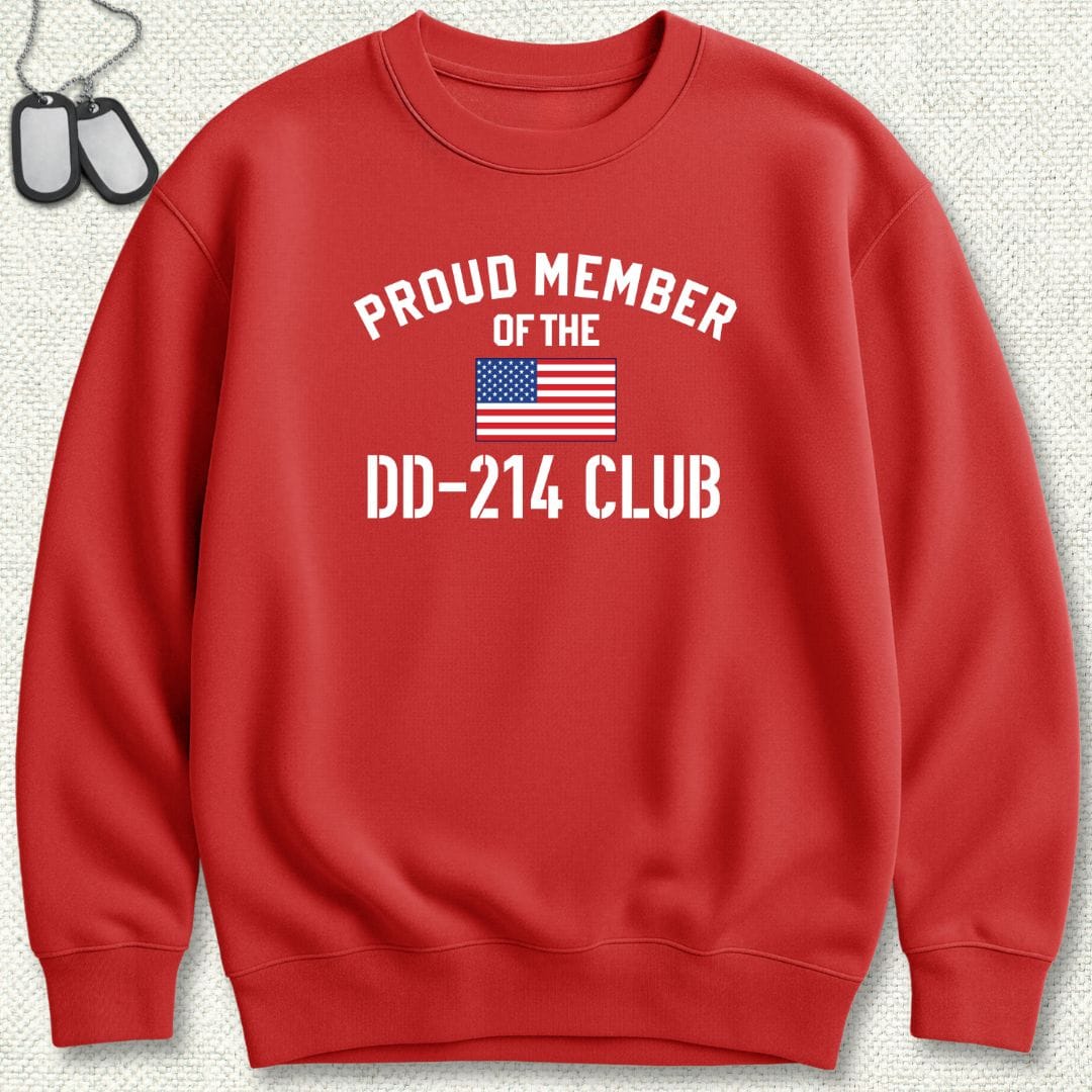NavyHumor Sweatshirt Red / S Proud Member of the DD-214 Club Sweatshirt