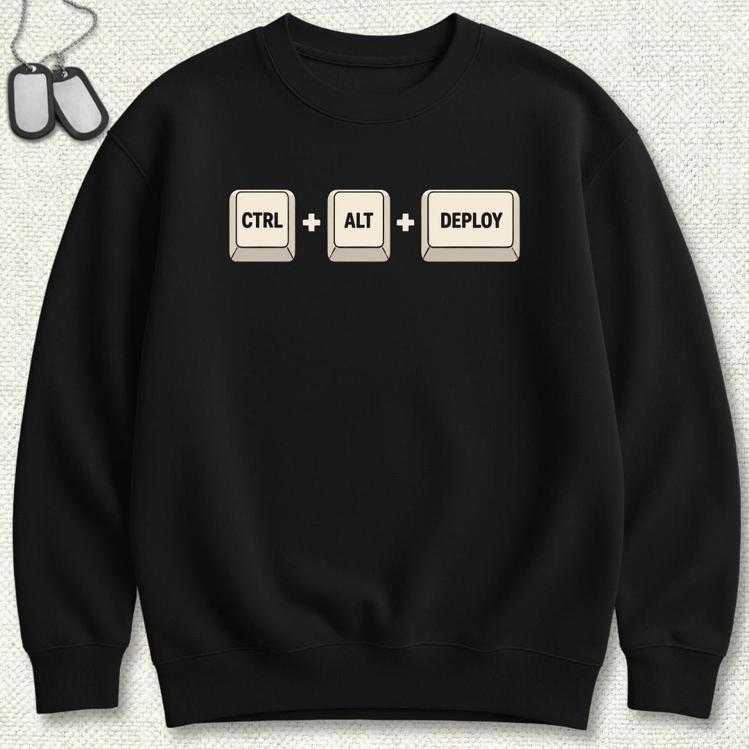 NavyHumor Sweatshirt S / Black CTRL-ALT-DEPLOY Sweatshirt