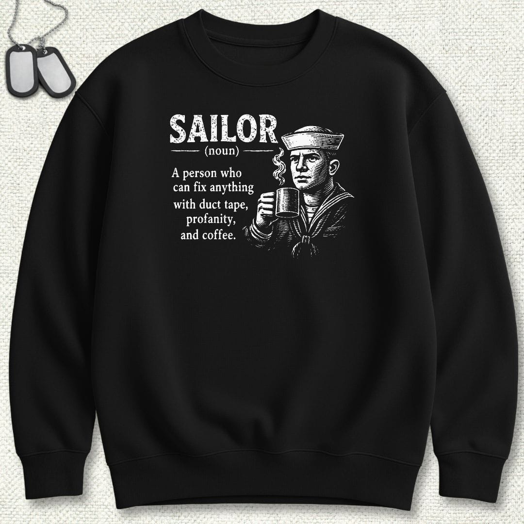 NavyHumor Sweatshirt S / Black Sailor Definition - Male Sweatshirt