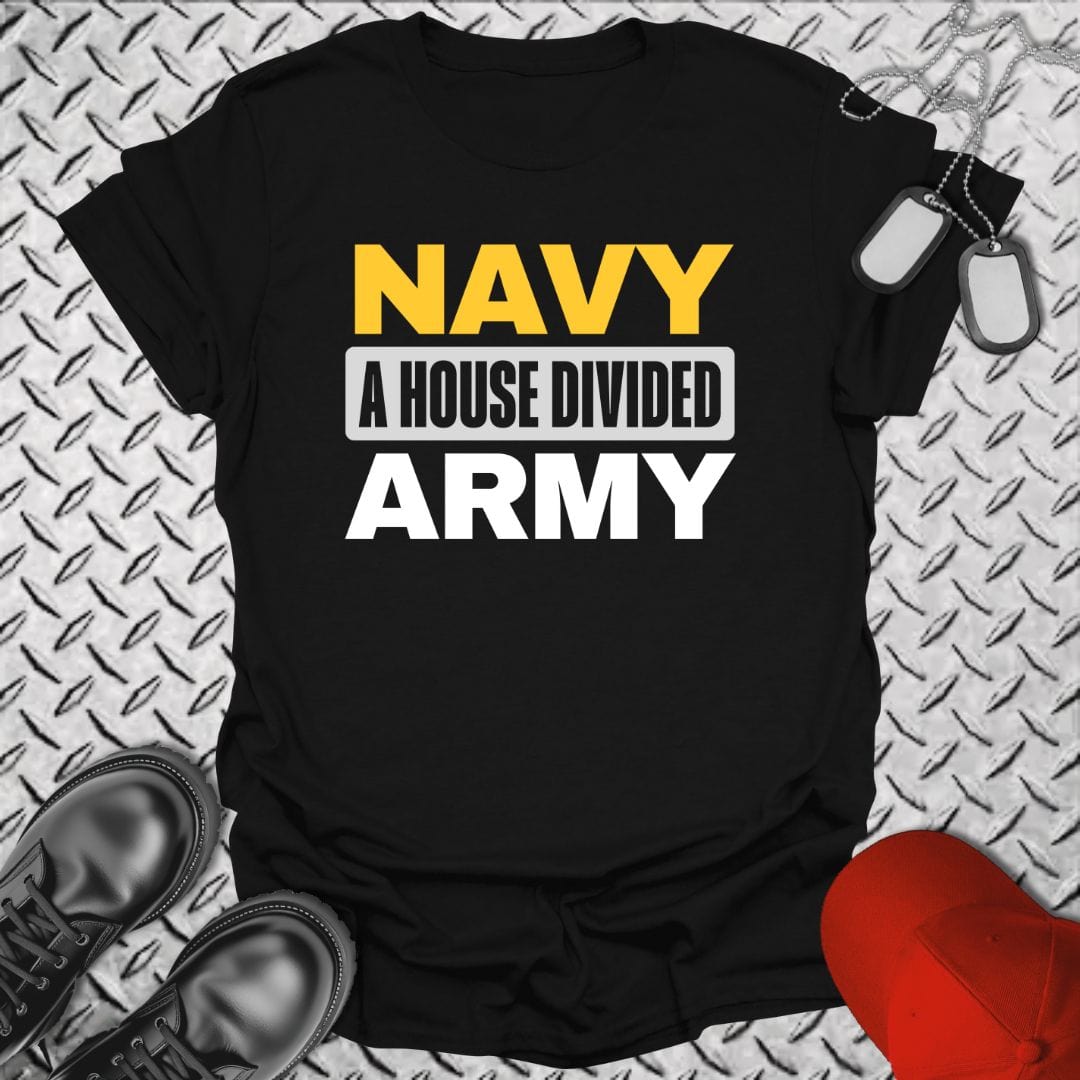 NavyHumor T-Shirt Black / S A House Divided - NAVY/ARMY T-shirt