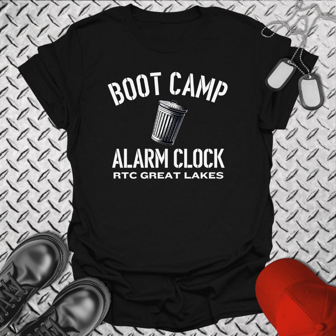 NavyHumor T-Shirt Black / S Boot Camp Alarm Clock - Great Lakes T-shirt
