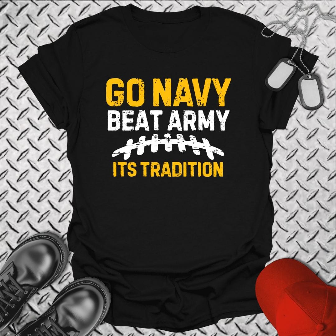 NavyHumor T-Shirt Black / S Go Navy - Distressed Tradition T-shirt