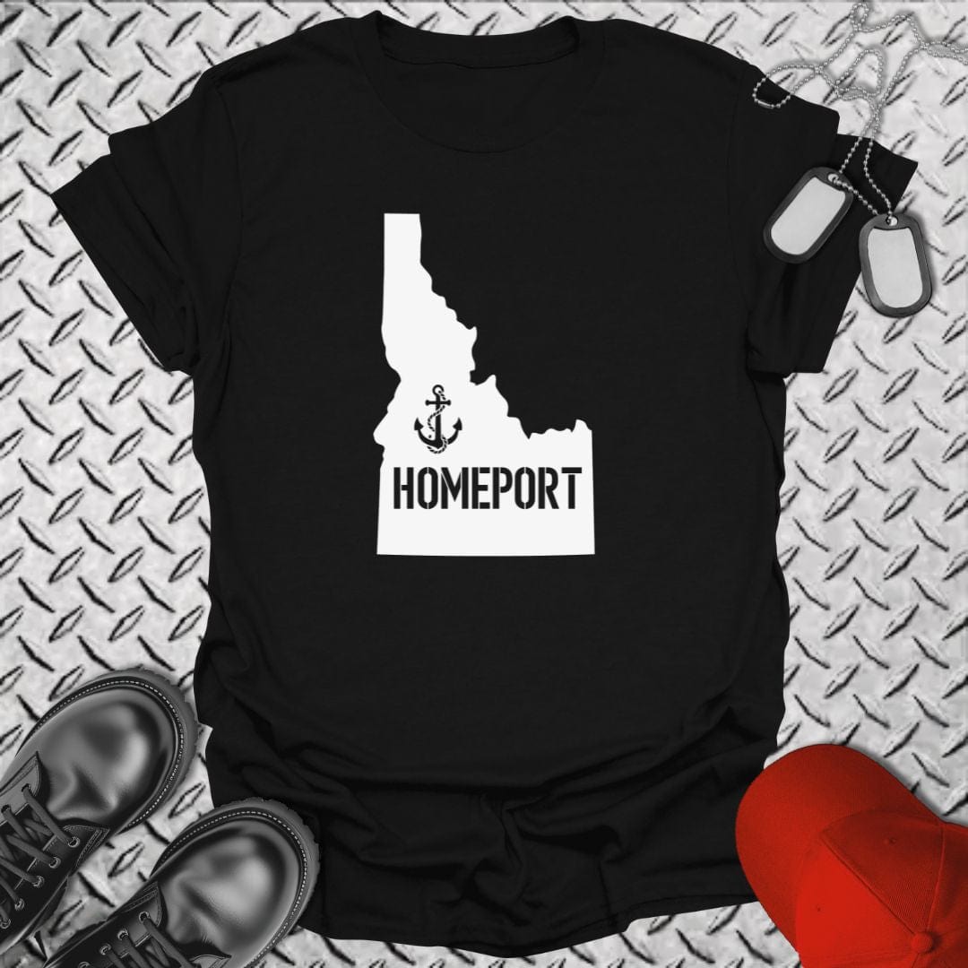 NavyHumor T-Shirt Black / S Homeport Idaho T-shirt