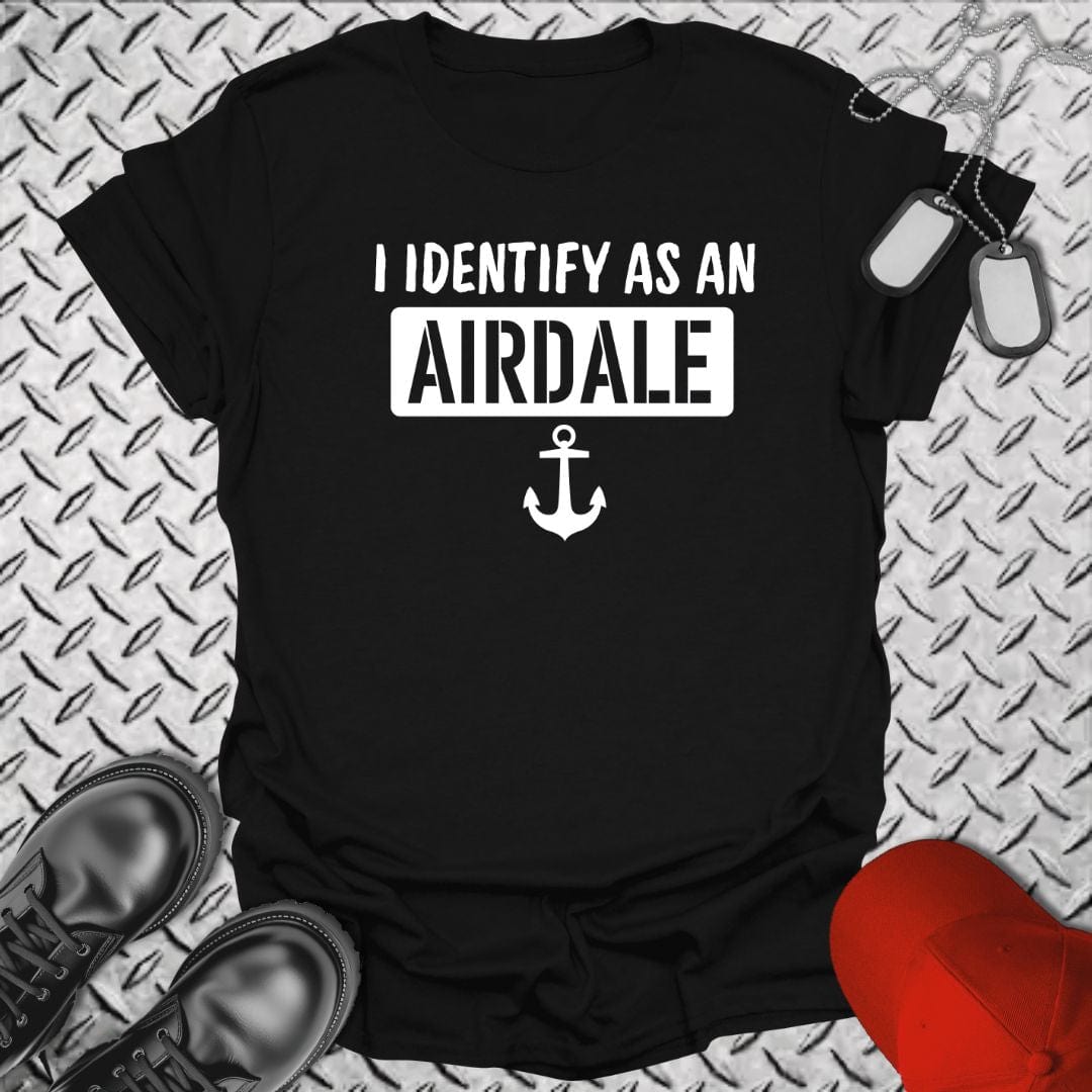 NavyHumor T-Shirt Black / S I Identify as an Airdale T-shirt