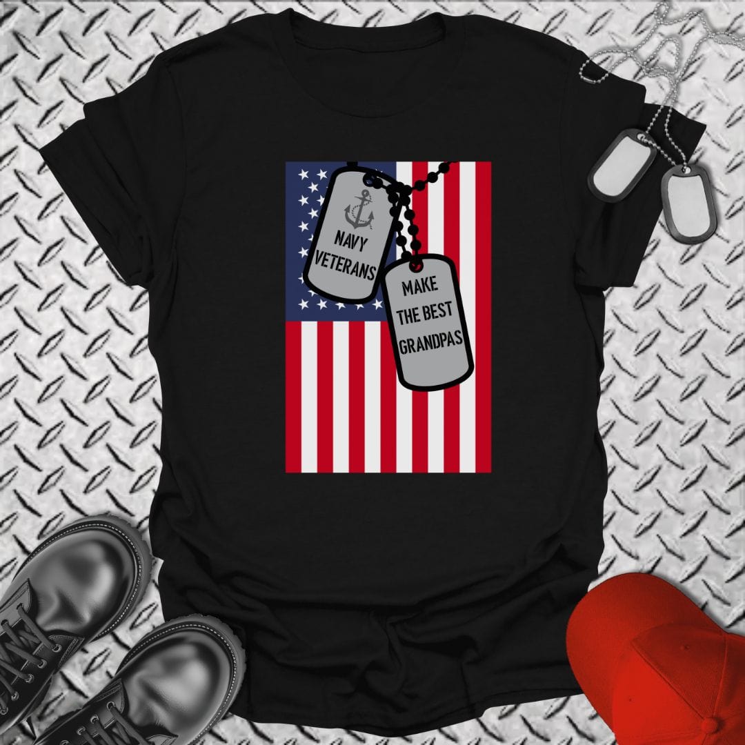 NavyHumor T-Shirt Black / S Navy Grandpas T-shirt
